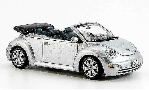 Volkswagen New Beetle Cabriolet 1/43 Autoart gris metallisee geoffnetes capota coche miniatura