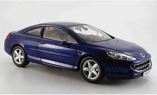 Peugeot 407 coupe 1/18 Norev azul 2005 coche miniatura