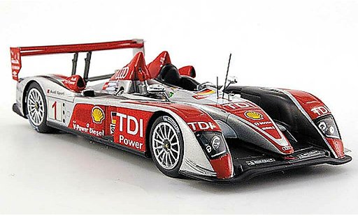 Audi R10 course 1/43 Spark 2008 TDI No.1Sport 24h Le Mans Biela/ Pirro/ Werner coche miniatura