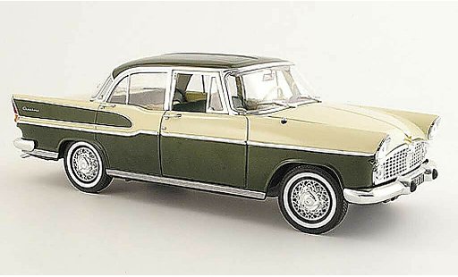 Simca Chambord Base 1/18 Norev verde beige 1958 coche miniatura