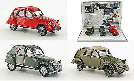 Citroen 2CV Berline 1/43 Norev 3er set 60 jahre nr.2 coche miniatura