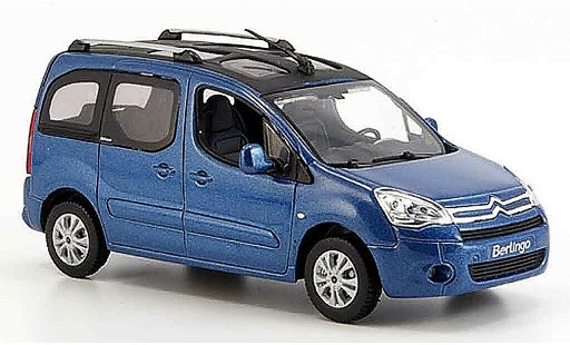 Citroen Berlingo Fourgonnette 1/43 Norev azul fenster 2008 coche miniatura