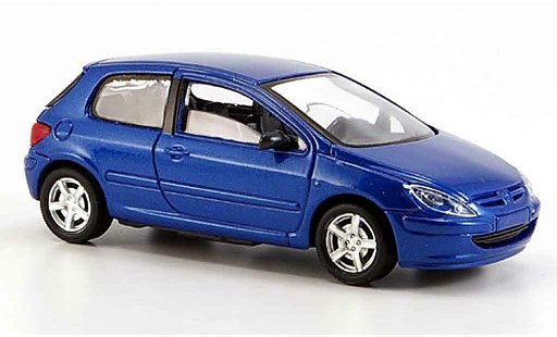 Peugeot 307 Base 1/43 Solido azul 3 portes coche miniatura