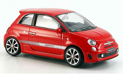 Fiat 500 Abarth 1/43 Mondo Motors New rojo 2007 coche miniatura