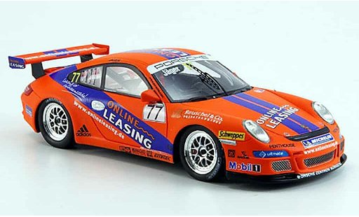 Porsche 911 GT3 CUP 1/43 Spark 2008 No.77 Online Leasing Carrera coche miniatura