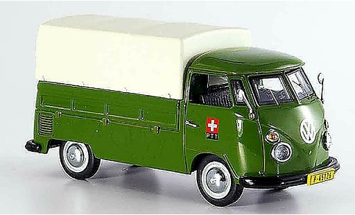 Volkswagen Combi Base 1/43 Schuco t 1 ptt storungsdienst plataforma plane coche miniatura