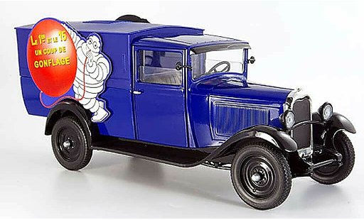 Citroen C4 1930 1/18 Solido lieferwagen michelin un coup de conflage coche miniatura
