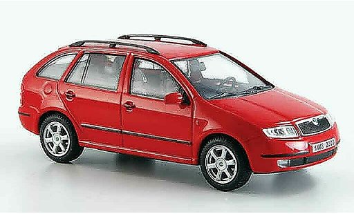 Skoda Fabia Combi 1/43 Abrex rojo coche miniatura