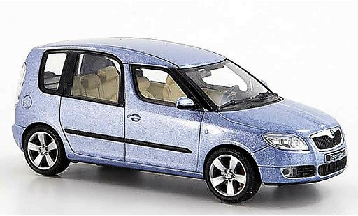 Skoda Roomster Base 1/43 Abrex gris metallisee azul 2006 coche miniatura