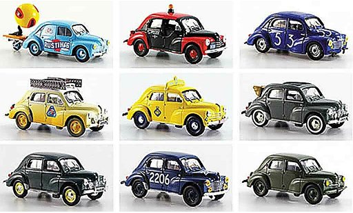 Renault 4CV Base 1/43 Eligor set avec 9 modellen 1961 coche miniatura