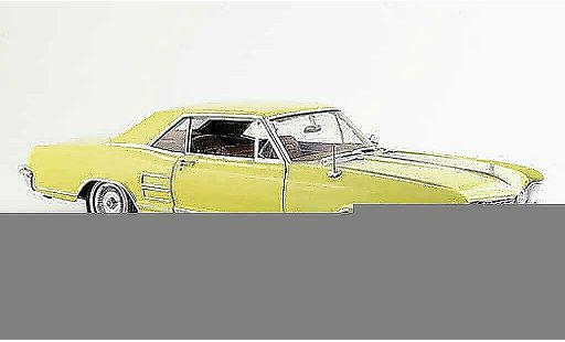 Buick Riviera coupe 1/18 Highway 61 1964 amarillo coche miniatura