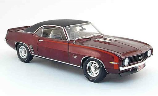 Chevrolet Camaro SS 1/18 Highway 61 350 rojo negro 1969 coche miniatura