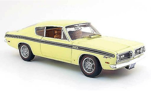 Plymouth Barracuda 1969 1/18 Highway 61 formula s 383 amarillo coche miniatura