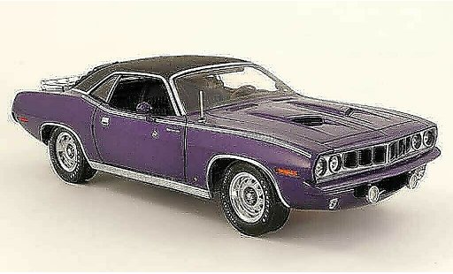 Plymouth Gran Barracuda 1971 1/18 Highway 61 purpura negro coche miniatura