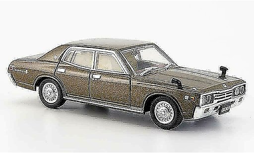 Nissan Gloria 2000 GL-E 1/43 Aoshima GL E marron 1977 coche miniatura