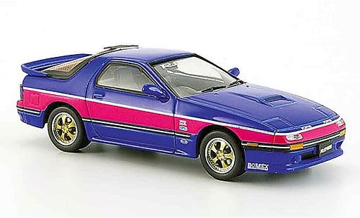 Mazda RX7 1985 1/43 Aoshima azul Savanna FC3S coche miniatura