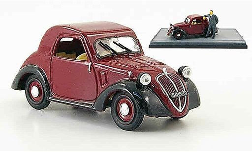 Fiat 500 A 1/43 Brumm Topolino rojo negro 1936 coche miniatura