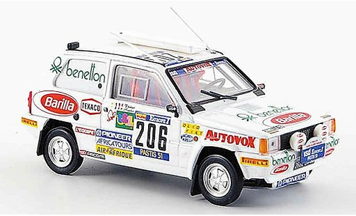 Fiat Panda 4x4 1/43 Brumm No.206 Rally Paris Dakar 1984 coche miniatura