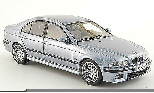 Bmw M5 berline 1/43 Neo E39 argent azul 2002 coche miniatura