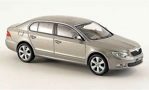 Skoda Superb 2009 1/43 Abrex II beige coche miniatura