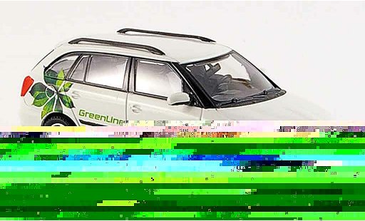 Skoda Fabia Combi 1/43 Abrex ii blanco green line coche miniatura