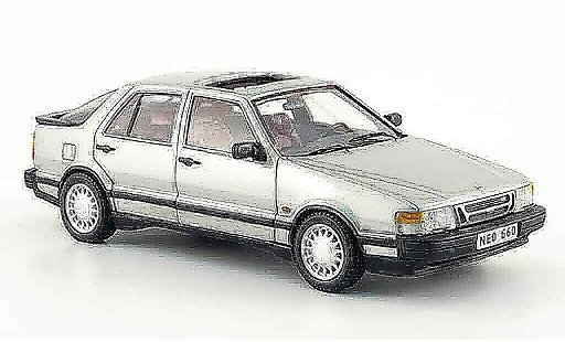 Saab 9000 Turbo 1/43 Neo gris 1988 coche miniatura