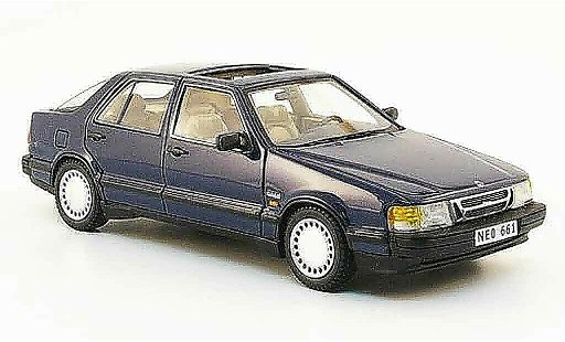 Saab 9000 i 1/43 Neo azul 1988 coche miniatura