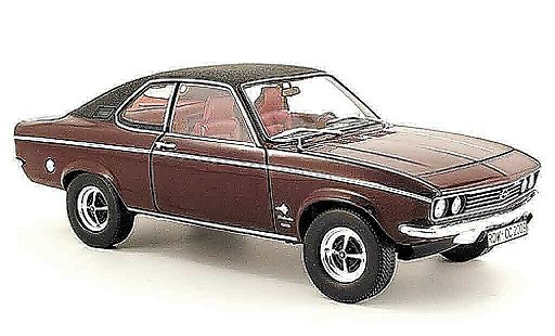 Opel Manta A 1/18 Norev berlinetta rojo/negro coche miniatura