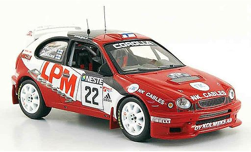 Toyota Corolla WRC 1/43 IXO no.22 rallye finland 2000 coche miniatura