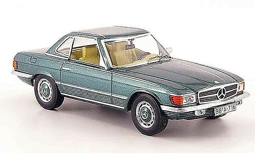 Mercedes 350 Base 1/43 IXO (R107) Hard Top verde 1972 coche miniatura