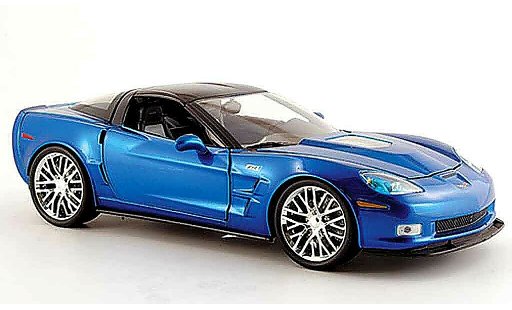 Chevrolet Corvette Coupe 1/18 Jada Toys C6 azul 2009 coche miniatura