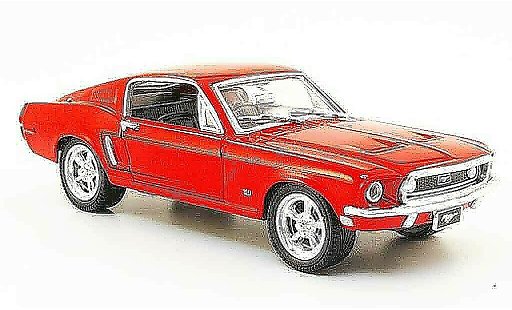 Ford Mustang Hardtop 1/43 Yat Ming rojo coche miniatura