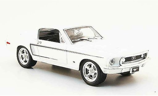 Ford Mustang Hardtop 1/43 Yat Ming blanco coche miniatura