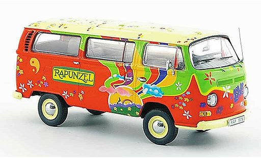 Volkswagen Combi Base 1/43 Schuco t2 a rapunzel fensterbus coche miniatura