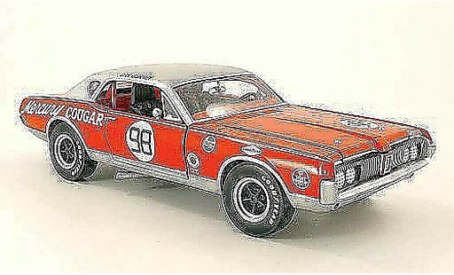 Mercury Cougar Base 1/18 Sun Star no.98 dan gurney 1967 coche miniatura