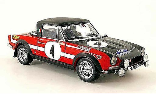 Fiat 124 Abarth 1/18 Sun Star no.4 rallye grece 1972 coche miniatura
