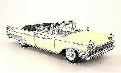 Mercury Parklane Convertible 1/18 Sun Star amarillo geoffnetes capota 1959 coche miniatura