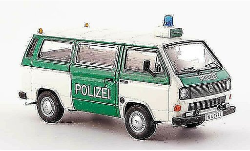 Volkswagen Combi B 1/43 Premium Cls t3b bus police blanco verde coche miniatura