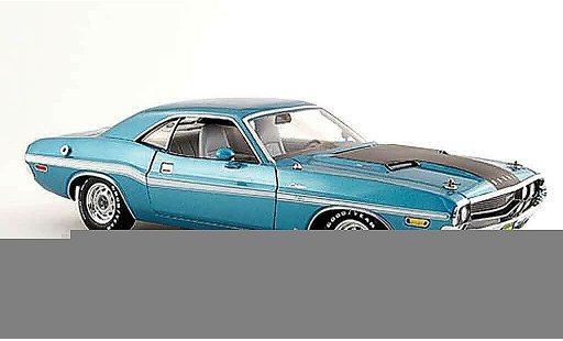 Dodge Challenger 1970 1/18 Greenlight r t 383 magnum turquesa negro coche miniatura