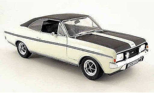 Opel Commodore A 1/18 Revell coupe gs e blanco negro 1970 coche miniatura