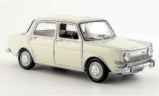 Simca 1000 LS 1/18 Norev blanco 1974 coche miniatura