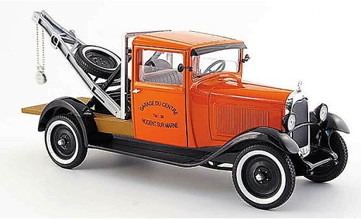 Citroen C4 1930 1/18 Solido abschleppwagen naranja/negro coche miniatura