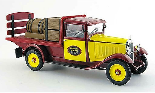 Citroen C4 1930 1/18 Solido plataforma brasseur rojo/amarillo con ladegut coche miniatura