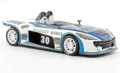 Peugeot 207 Spider 1/43 Solido no.30 lunardi blanco azul 2008 coche miniatura