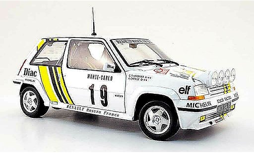 Renault 5 Rallye 1/18 Norev GT Turbo no. 19 diac monte carlo 1989 coche miniatura