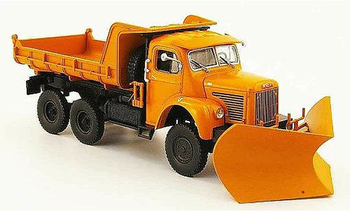 Berliet GBC camion 1/43 Norev 8 6x6 naranja avec Schneepflug 1959 coche miniatura