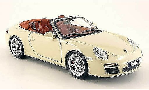 Porsche 911 Carrera 1/18 Norev cabriolet creme blanco 2008 coche miniatura