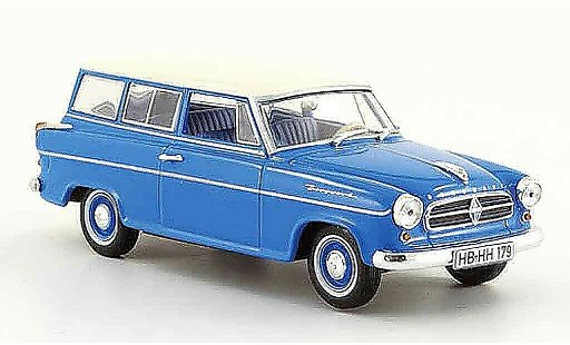 Borgward Isabella break 1/43 Norev Combi azul blanco 1960 coche miniatura