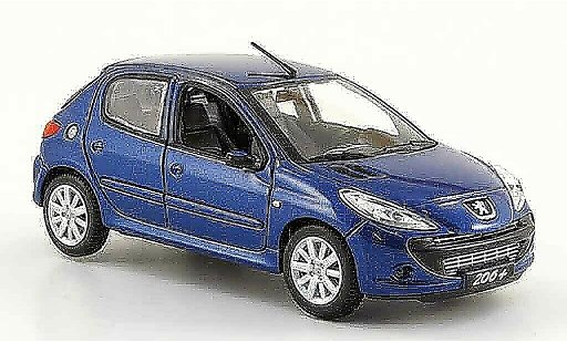 Peugeot 206 Base 1/43 Norev azul 2009 coche miniatura