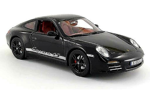 Porsche 911 4S 1/18 Norev negro 2008 coche miniatura